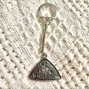 Disney - Vintage Silver Disneyland Keychain, Castle/Monorail/Submarine/Skyway
